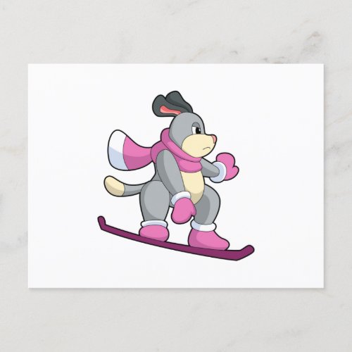 Dog as Snowboarder with Sonowboard Postcard