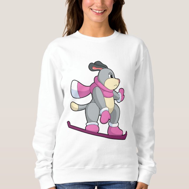 Dog as Snowboarder with Sonowboard Sweatshirt (Front)
