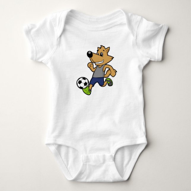 Dog as Soccer player at Soccer Baby Bodysuit (Front)