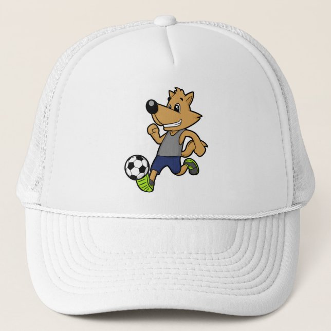 Dog as Soccer player at Soccer Trucker Hat (Front)
