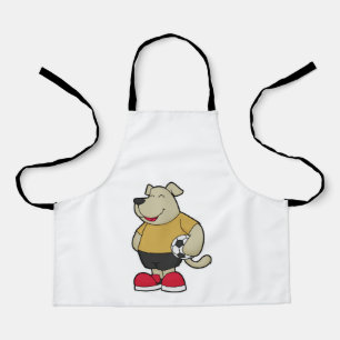 Dog as Soccer player with Soccer ball Apron