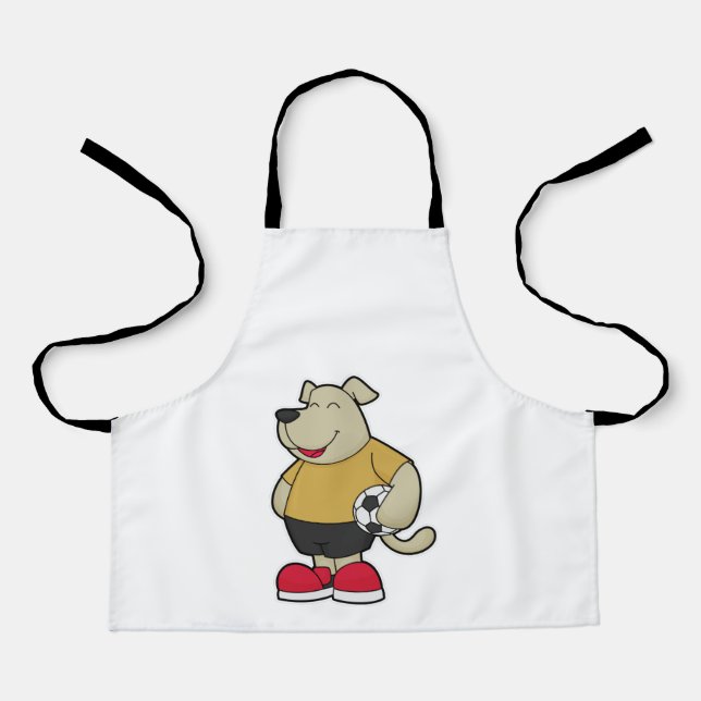 Dog as Soccer player with Soccer ball Apron (Front)