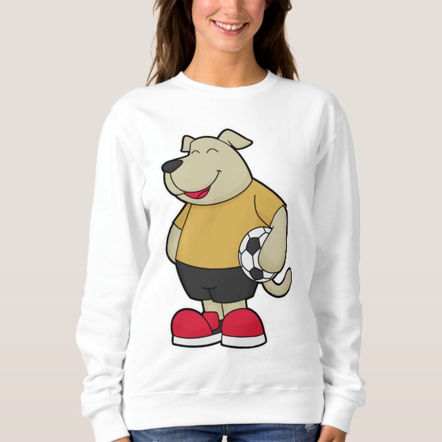 Dog as Soccer player with Soccer ball Sweatshirt (Front)