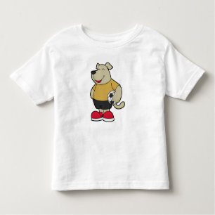 Dog as Soccer player with Soccer ball Toddler T-shirt
