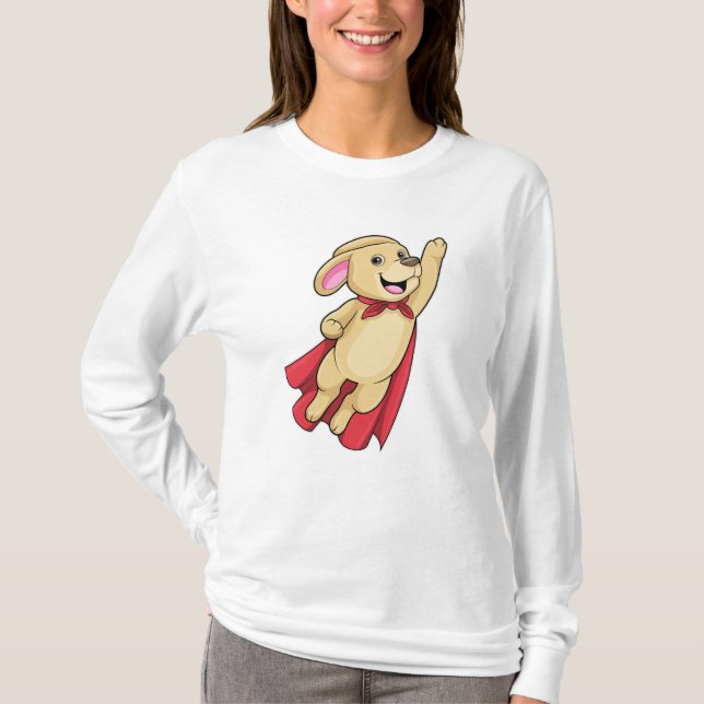 Dog as Superhero with Cape T-Shirt (Front)