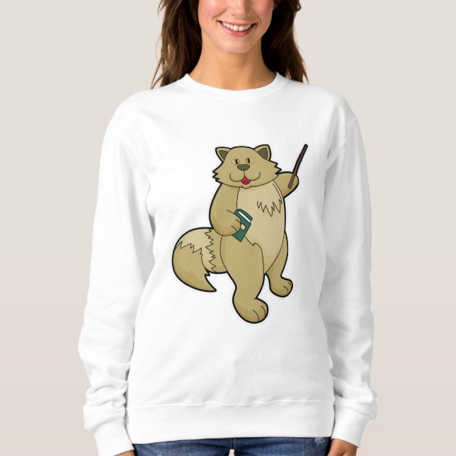 Dog as Teacher with Book & Pointer Sweatshirt (Front)