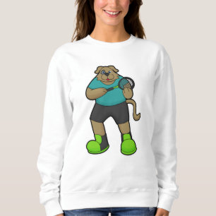 Dog as Tennis player with Tennis racket Sweatshirt