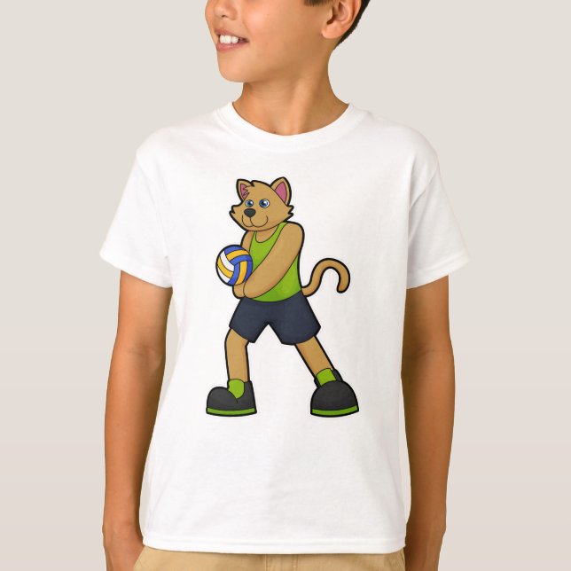Dog as Volleyball player with Volleyball T-Shirt (Front)