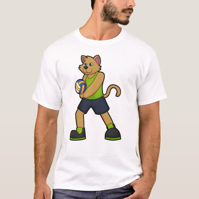 Dog as Volleyball player with Volleyball T-Shirt (Front)
