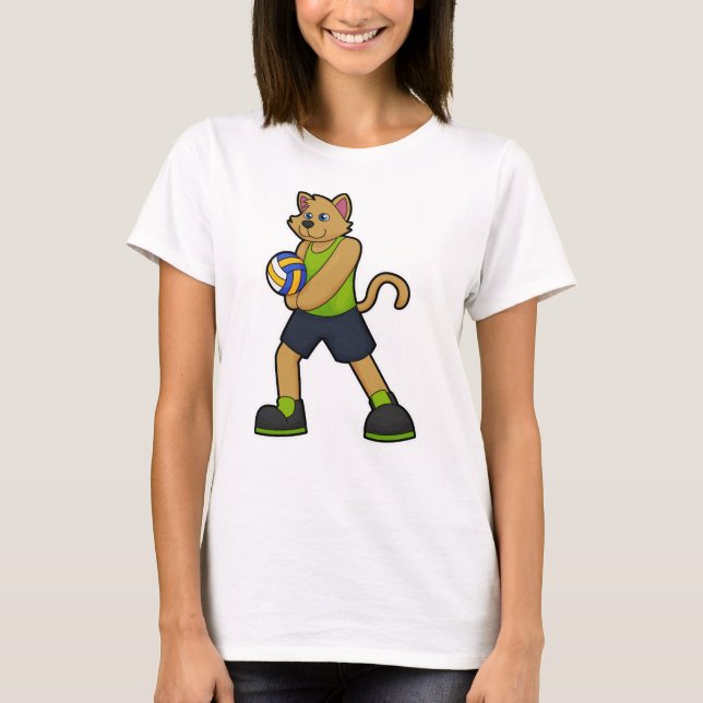 Dog as Volleyball player with Volleyball T-Shirt (Front)