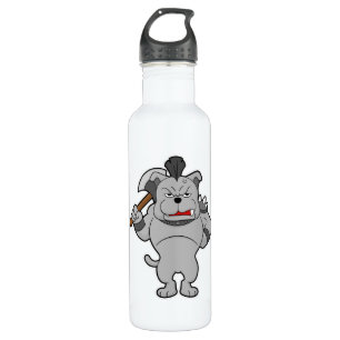 Dog as Warrior with Ax Stainless Steel Water Bottle