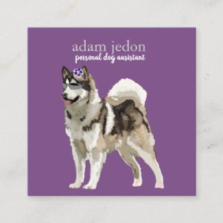 Dog Assistant Square Business Card
