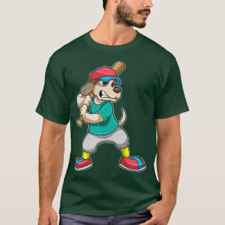 Dog at Baseball with Baseball bat 1 T-Shirt