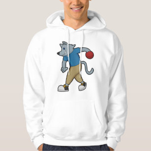 Dog at Bowling with Bowling ball Hoodie