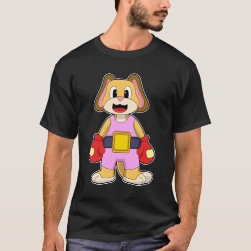Dog at Boxing with Boxing gloves T_Shirt