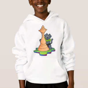 Dog at Chess with Chess piece Queen Hoodie
