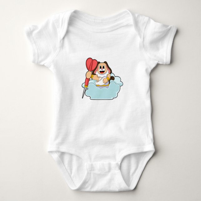 Dog at Darts with Dart Baby Bodysuit (Front)