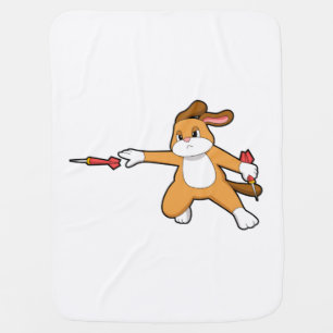 Dog at Darts with Dart.PNG Baby Blanket