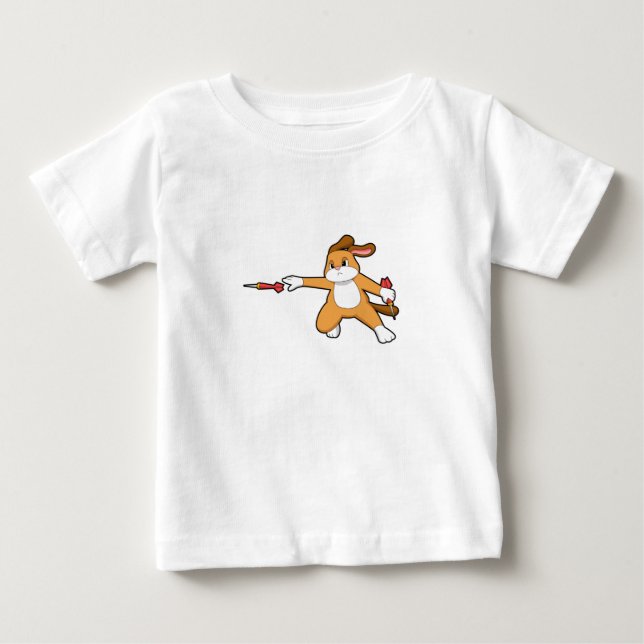 Dog at Darts with Dart.PNG Baby T-Shirt (Front)