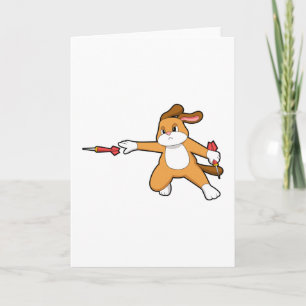 Dog at Darts with Dart.PNG Card