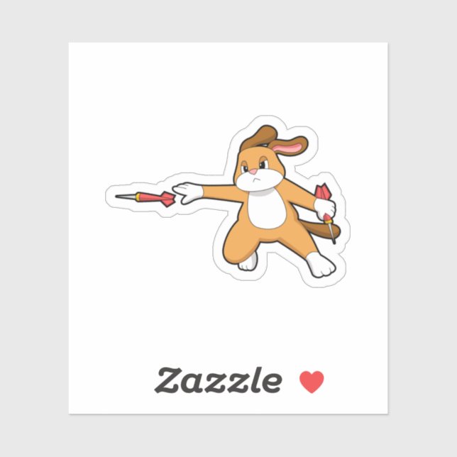 Dog at Darts with Dart.PNG Sticker (Sheet)