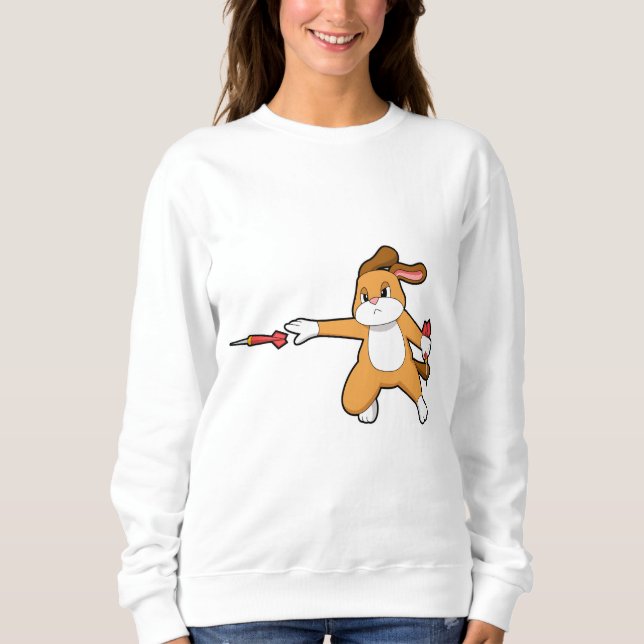 Dog at Darts with Dart.PNG Sweatshirt (Front)