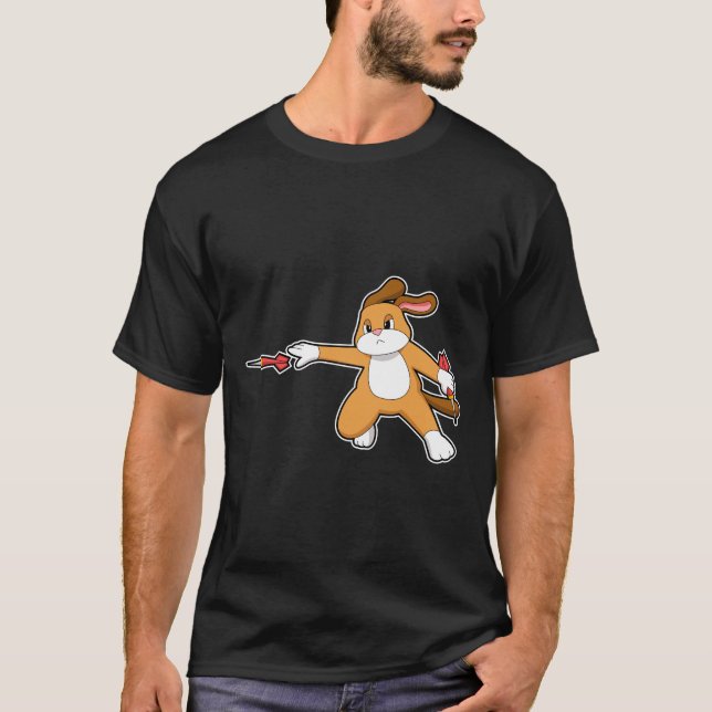 Dog at Darts with Dart.PNG T-Shirt (Front)