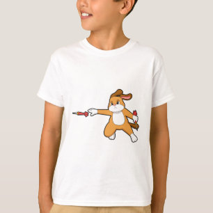 Dog at Darts with Dart.PNG T-Shirt