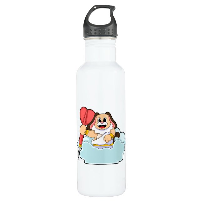 Dog at Darts with Dart Stainless Steel Water Bottle (Front)