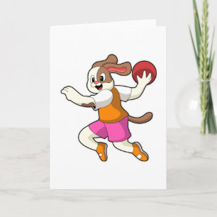Dog at Handball player with Handball Card