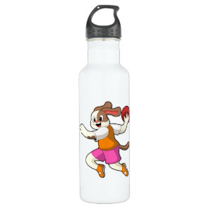 Dog at Handball player with Handball Stainless Steel Water Bottle