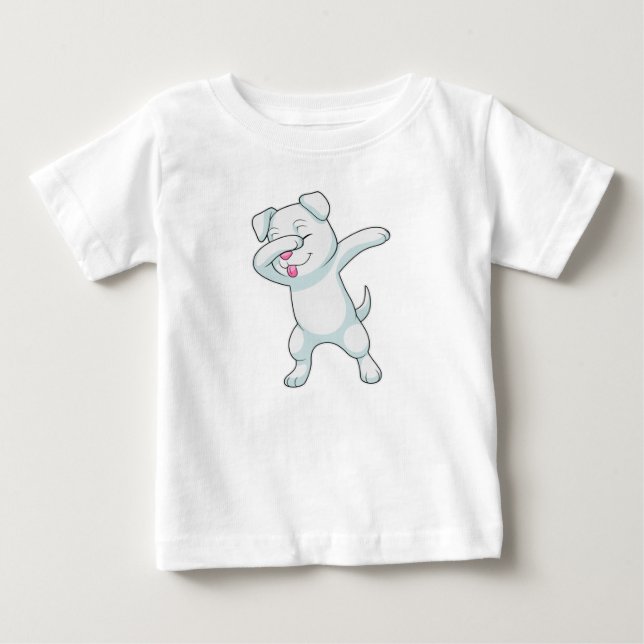 Dog at Hip Hop Dance Dab Baby T-Shirt (Front)