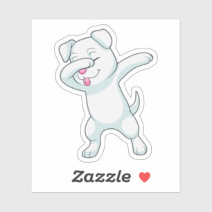 Dog at Hip Hop Dance Dab Sticker