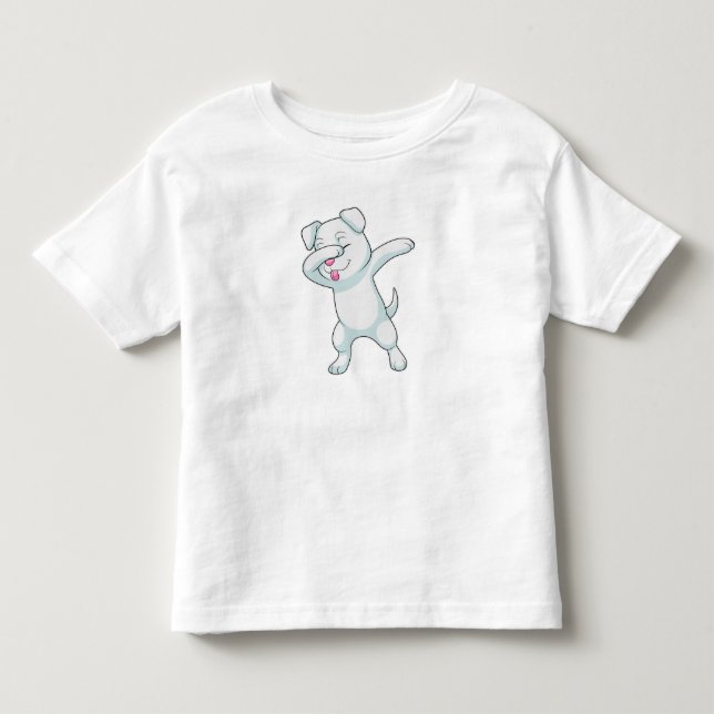 Dog at Hip Hop Dance Dab Toddler T-shirt (Front)