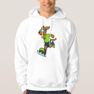 Dog at Ice skating with Goggles Hoodie