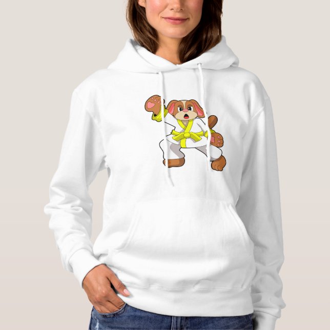 Dog at Karate Martial arts Hoodie (Front)