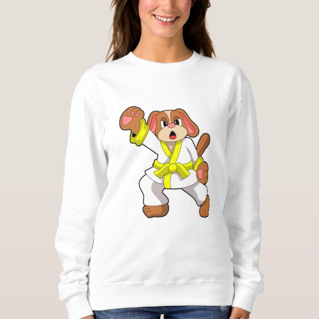 Dog at Karate Martial arts Sweatshirt (Front)