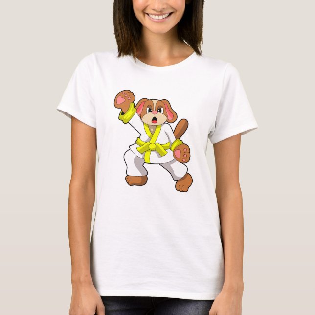 Dog at Karate Martial arts T-Shirt (Front)