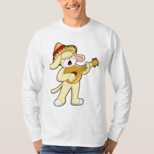 Dog at Music with Guitar T-Shirt