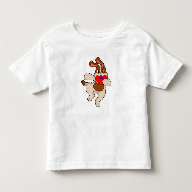 Dog at Playing Toddler T-shirt (Front)