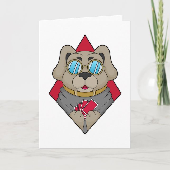 Dog at Poker with Poker cards (Front)