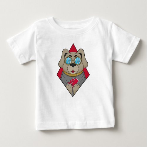Dog at Poker with Poker cards Baby T_Shirt