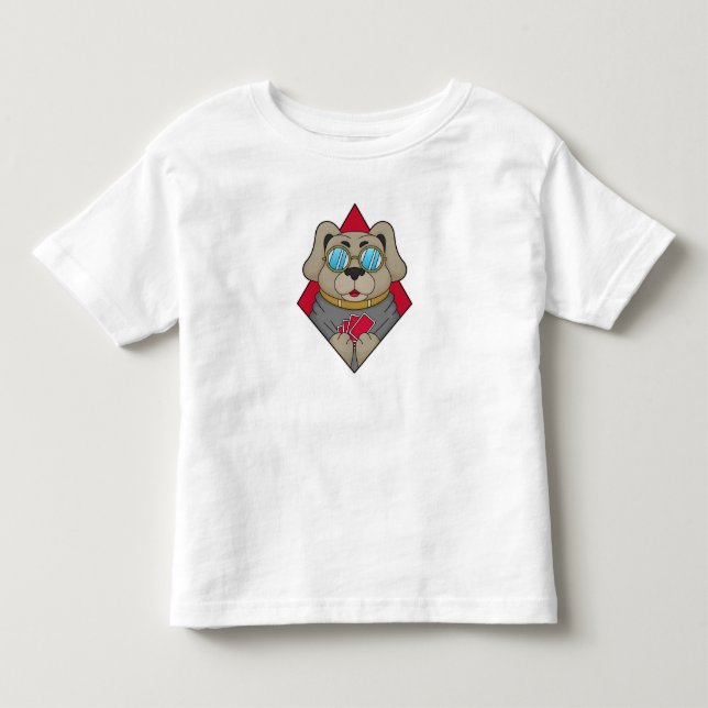 Dog at Poker with Poker cards Toddler T-shirt (Front)