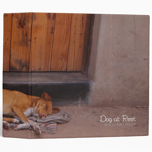 Dog at Rest 3 Ring Binder (Front/Spine)
