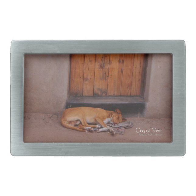 Dog at Rest Belt Buckle (Front)