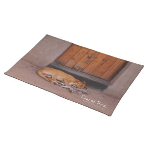 Dog at Rest Cloth Placemat