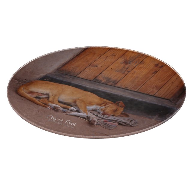 Dog at Rest Cutting Board (Corner)