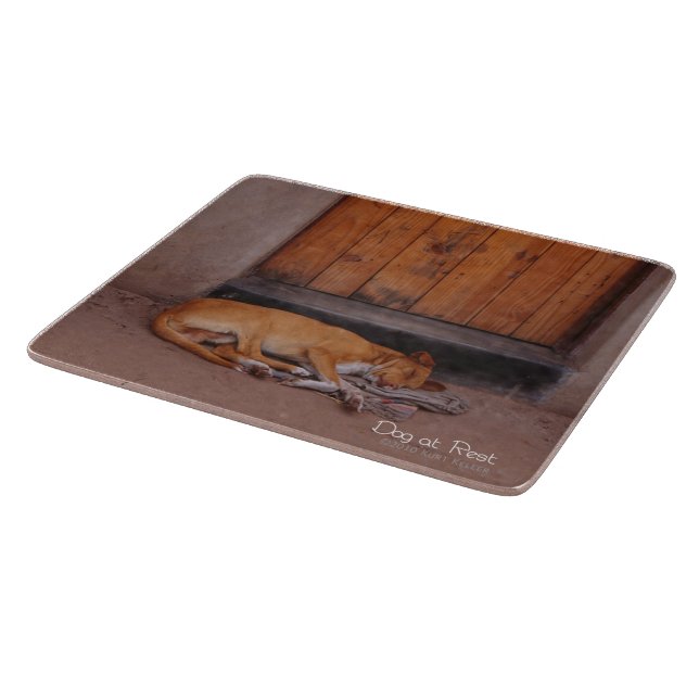 Dog at Rest Cutting Board (Corner)