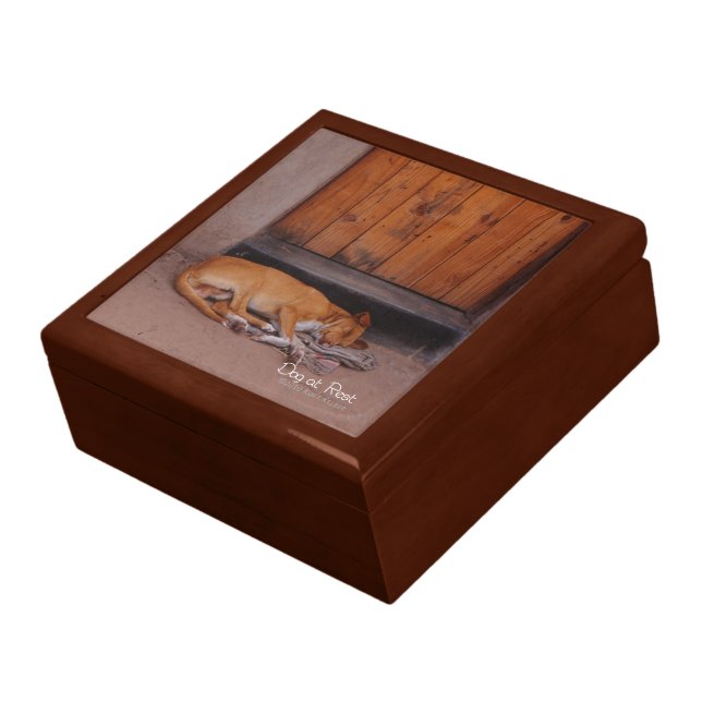 Dog at Rest Keepsake Box (Side)
