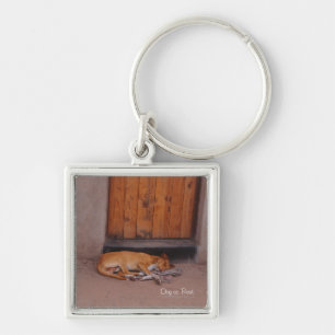 Dog at Rest Keychain